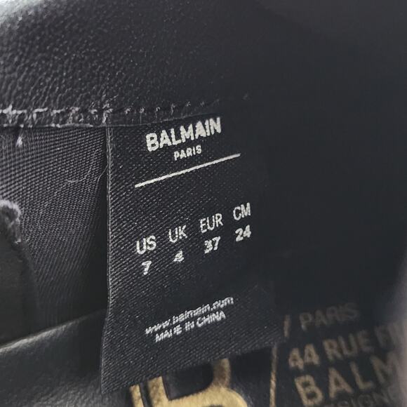 Authentic Balmain B-Bold low-top sneakers Black 7 Designer Grunge Futuristic - Picture 5 of 14